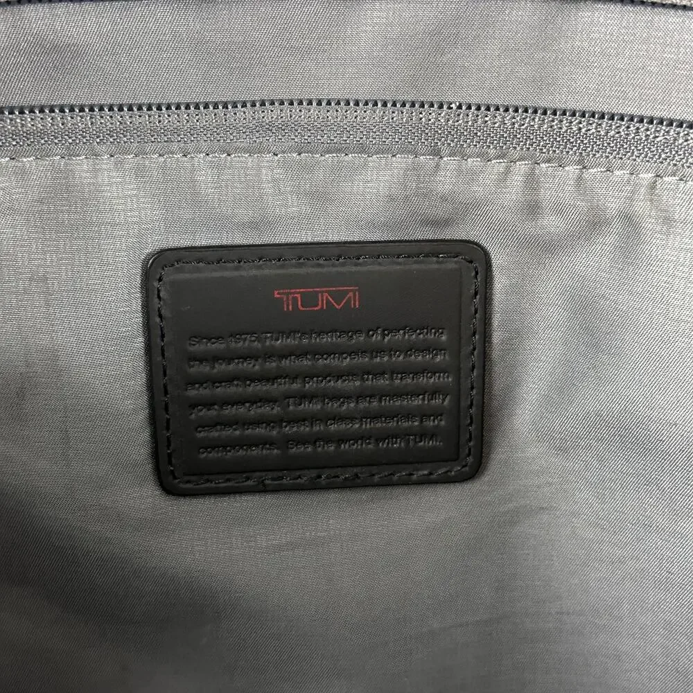 Tumi Black Alpha 3 Laptop Briefcase Bag Soft Case Men Nylon Travel Work Office